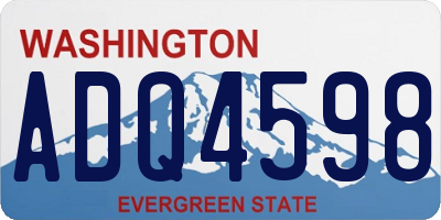WA license plate ADQ4598