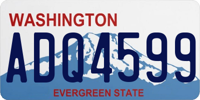 WA license plate ADQ4599