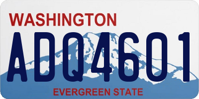 WA license plate ADQ4601