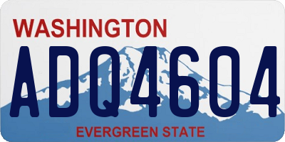 WA license plate ADQ4604
