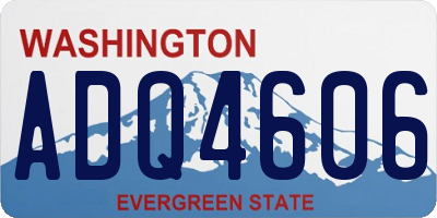 WA license plate ADQ4606