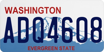 WA license plate ADQ4608