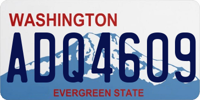 WA license plate ADQ4609