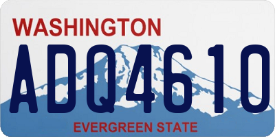 WA license plate ADQ4610