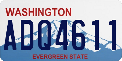 WA license plate ADQ4611