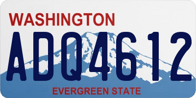 WA license plate ADQ4612
