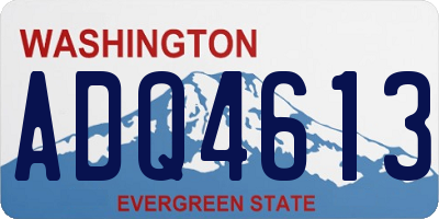 WA license plate ADQ4613
