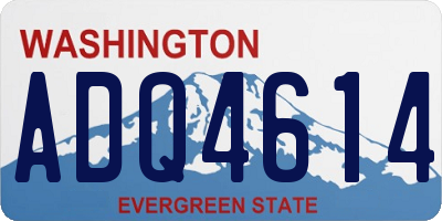 WA license plate ADQ4614