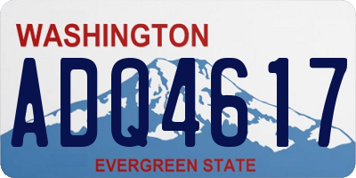 WA license plate ADQ4617
