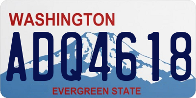 WA license plate ADQ4618
