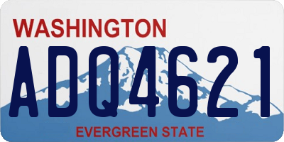 WA license plate ADQ4621