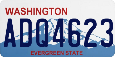 WA license plate ADQ4623