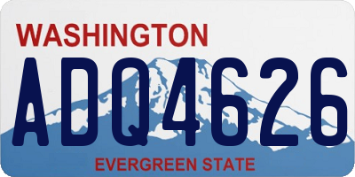WA license plate ADQ4626