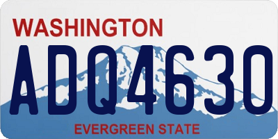 WA license plate ADQ4630