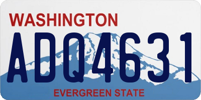 WA license plate ADQ4631