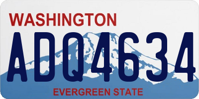 WA license plate ADQ4634