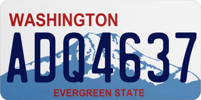 WA license plate ADQ4637