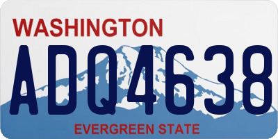 WA license plate ADQ4638
