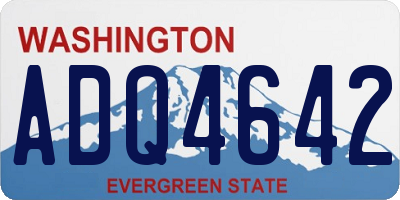 WA license plate ADQ4642