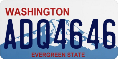 WA license plate ADQ4646