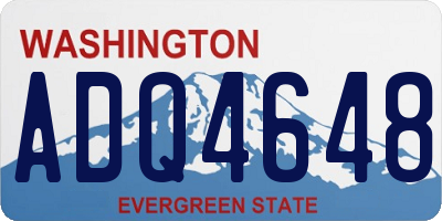 WA license plate ADQ4648