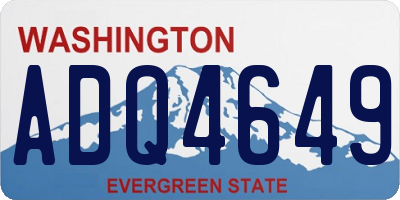 WA license plate ADQ4649
