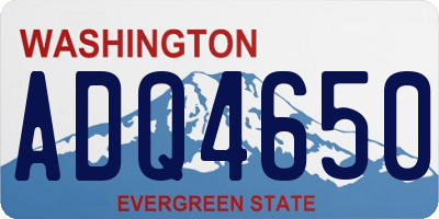 WA license plate ADQ4650