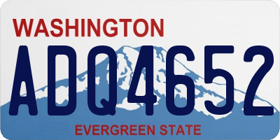 WA license plate ADQ4652
