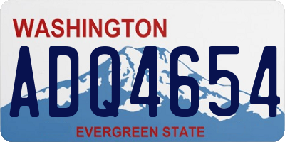 WA license plate ADQ4654