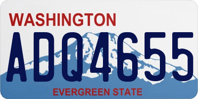 WA license plate ADQ4655