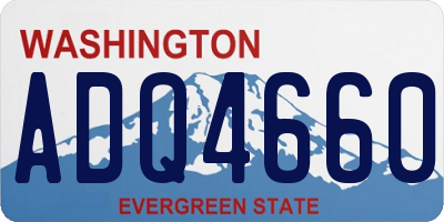 WA license plate ADQ4660