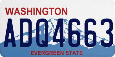 WA license plate ADQ4663