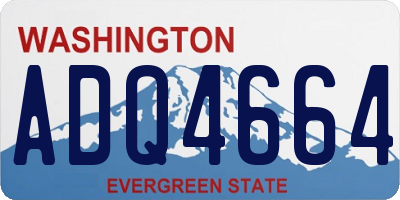 WA license plate ADQ4664