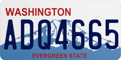 WA license plate ADQ4665