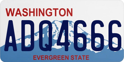 WA license plate ADQ4666