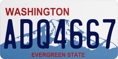 WA license plate ADQ4667