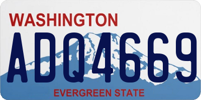 WA license plate ADQ4669