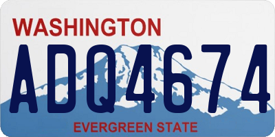 WA license plate ADQ4674