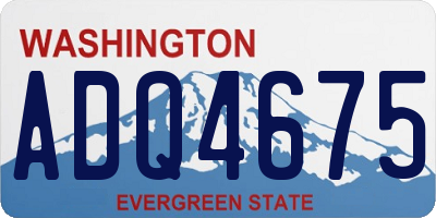 WA license plate ADQ4675