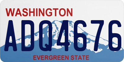 WA license plate ADQ4676