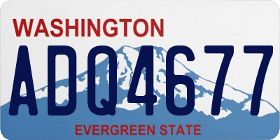 WA license plate ADQ4677