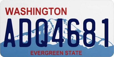WA license plate ADQ4681