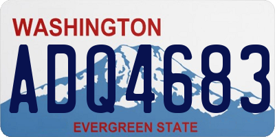 WA license plate ADQ4683
