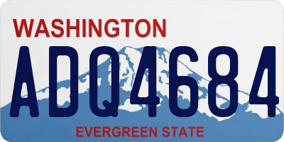 WA license plate ADQ4684