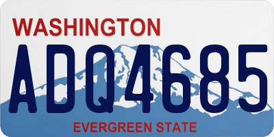 WA license plate ADQ4685
