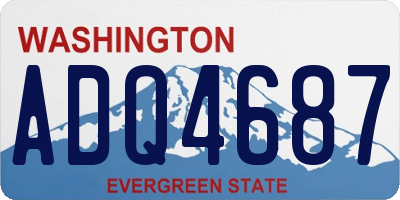 WA license plate ADQ4687