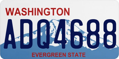 WA license plate ADQ4688