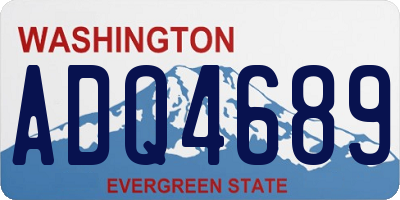 WA license plate ADQ4689