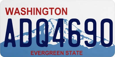 WA license plate ADQ4690