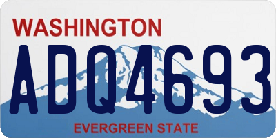 WA license plate ADQ4693